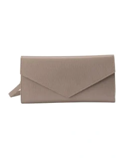 Mocha Mikaela Long Wallet In Beige