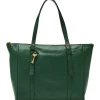 Fossil Carlie Tote In Green -Mocha shop 967783690 1 720x928