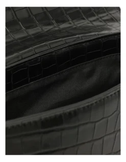 Tokito Shelby Croc Shoulder Bag In Black -Mocha shop 968078170 7 720x928