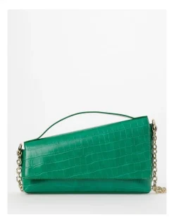 Tokito Shelby Croc Shoulder Bag In Green