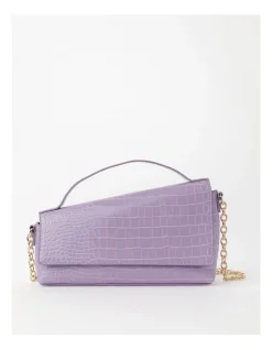 Tokito Shelby Croc Shoulder Bag In Lilac