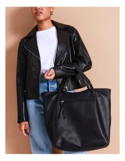 Piper Michelle Tote Bag In Black -Mocha shop 968080420 4 1 720x928