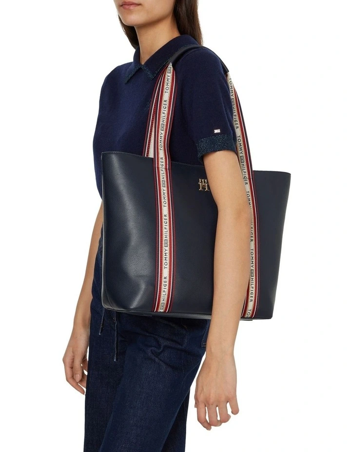 Tommy Hilfiger Tommy Life Tote Bag In Space Blue 6 Tommy Hilfiger Tommy Life Tote Bag In Space Blue - Image 4