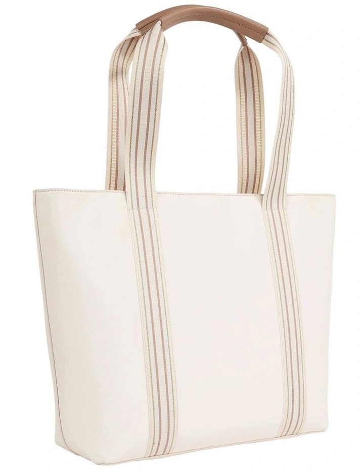 Tommy Hilfiger Tommy Life Tote Bag In White/Oatmilk 4 Tommy Hilfiger Tommy Life Tote Bag In White/Oatmilk - Image 2