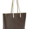 Calvin Klein Mono Faux Leather Tote Bag In Brown -Mocha shop 974187550 1 720x928