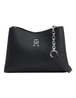 Tommy Hilfiger TH Emblem Tote Bag In Black