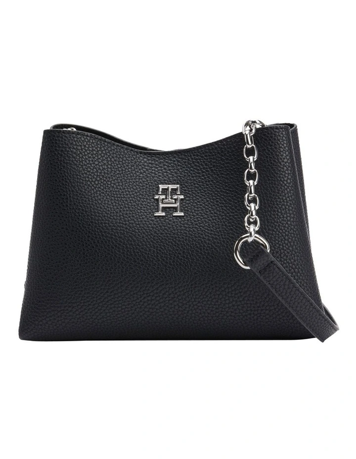 Tommy Hilfiger TH Emblem Tote Bag In Black 3 Tommy Hilfiger TH Emblem Tote Bag In Black