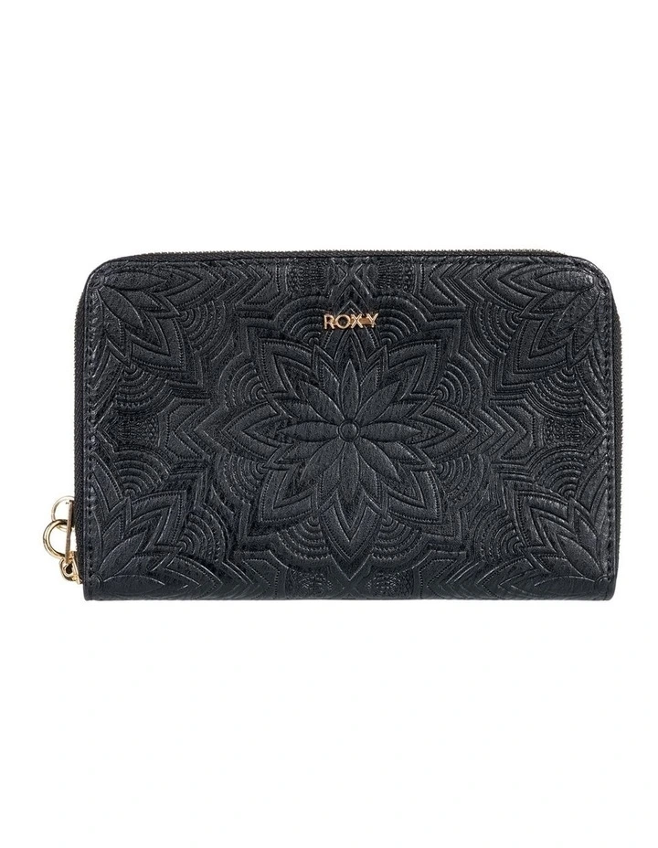 Roxy Back In Brooklyn All Around Zipper Wallet In Black 3 Roxy Back In Brooklyn All Around Zipper Wallet In Black