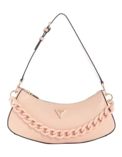 Guess Corina Zip Top Shoulder Bag In Pink