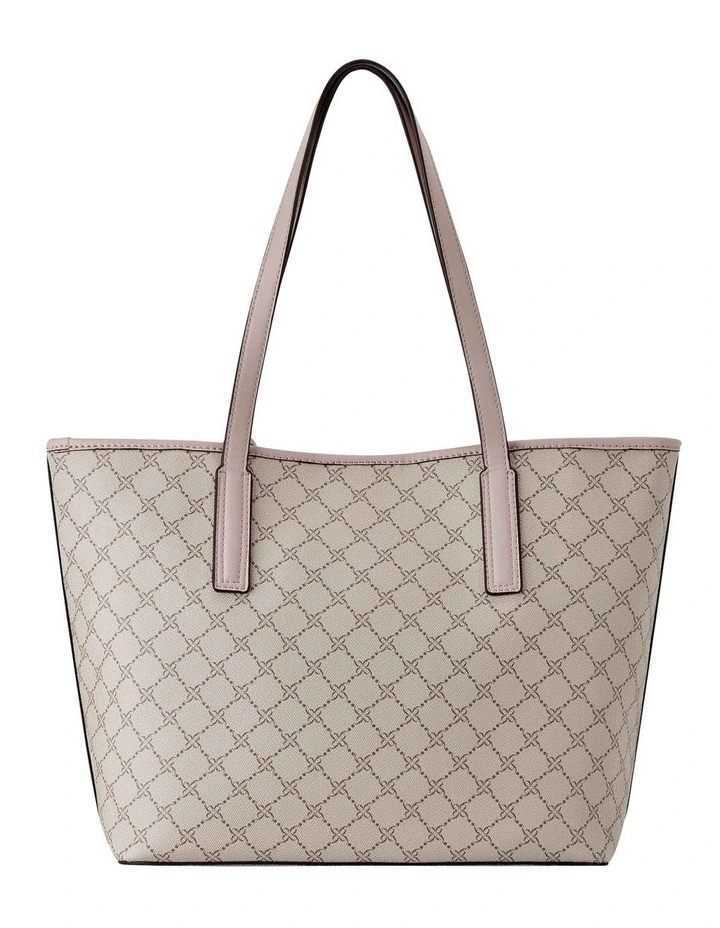 Nine West Delaine Mushroom Logo Tote Bag In Beige 4 Nine West Delaine Mushroom Logo Tote Bag In Beige - Image 2