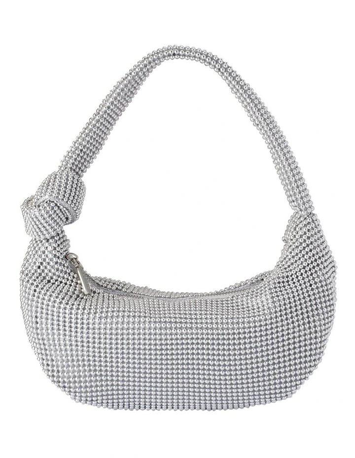 Olga Berg Franka Shoulder Bag In Silver 3 Olga Berg Franka Shoulder Bag In Silver