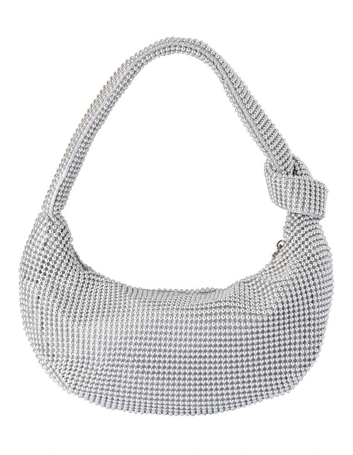 Olga Berg Franka Shoulder Bag In Silver 6 Olga Berg Franka Shoulder Bag In Silver - Image 4