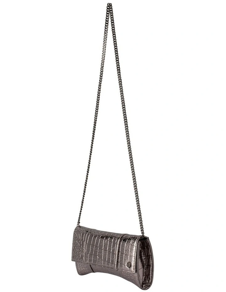 Olga Berg Tash Clutch Bag In Gunmetal 4 Olga Berg Tash Clutch Bag In Gunmetal - Image 2