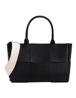 Belle & Bloom Long Way Home Woven Tote In Black