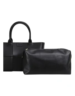 Belle & Bloom Long Way Home Woven Tote In Black -Mocha shop 978403870 978403060 5 720x928