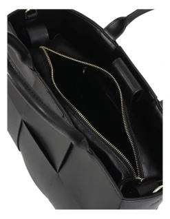 Belle & Bloom Long Way Home Woven Tote In Black -Mocha shop 978403870 978403060 7 720x928