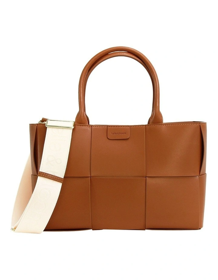 Belle & Bloom Long Way Home Woven Tote In Brown 3 Belle & Bloom Long Way Home Woven Tote In Brown