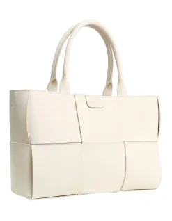 Belle & Bloom Long Way Home Woven Tote In Cream -Mocha shop 978403870 993736090 3 720x928