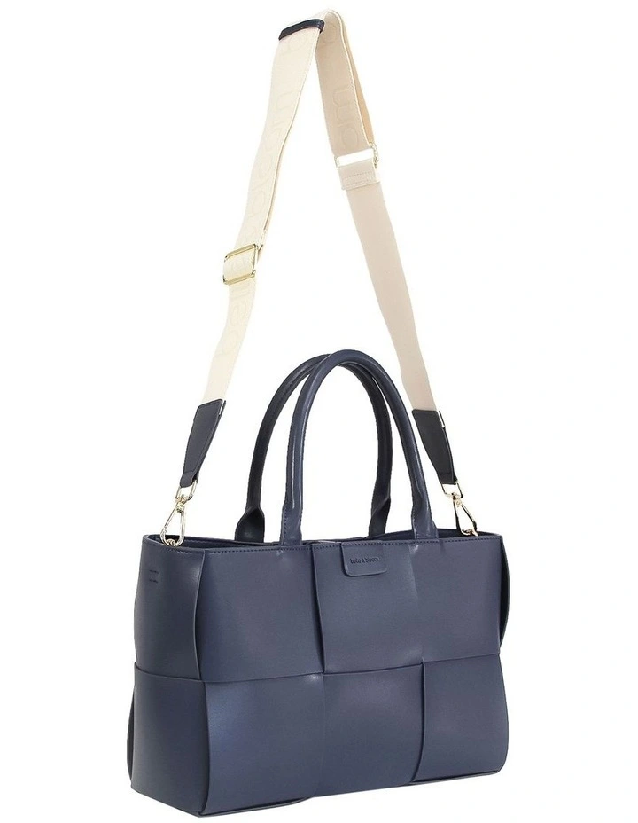 Belle & Bloom Long Way Home Woven Tote In Navy 7 Belle & Bloom Long Way Home Woven Tote In Navy - Image 5