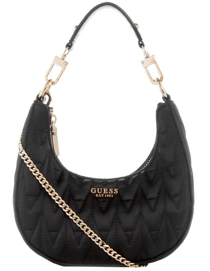 Guess Golden Rock Shoulder Bag In Black 3 Guess Golden Rock Shoulder Bag In Black