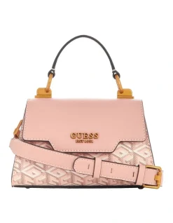 Guess Hallie Pale Logo Crossbody Bag In Pink