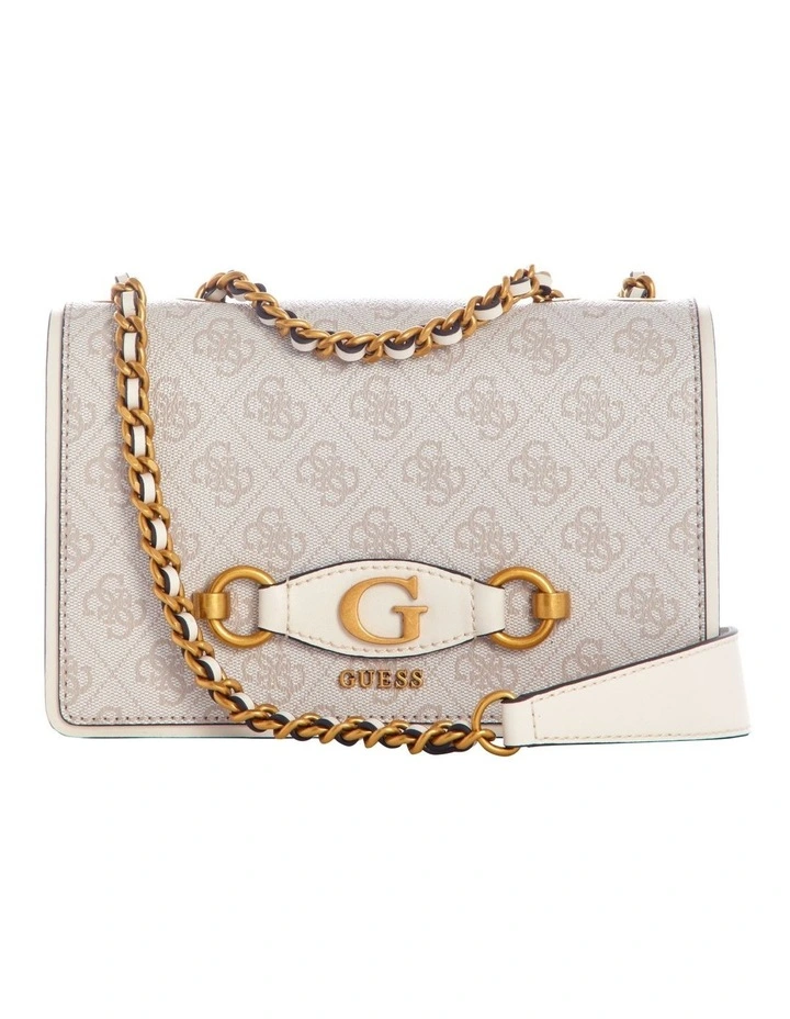 Guess Izzy Dove Logo Crossbody Bag In White 3 Guess Izzy Dove Logo Crossbody Bag In White