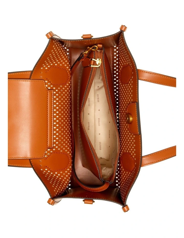 Guess Katey Tote Bag In Cognac 5 Guess Katey Tote Bag In Cognac - Image 3