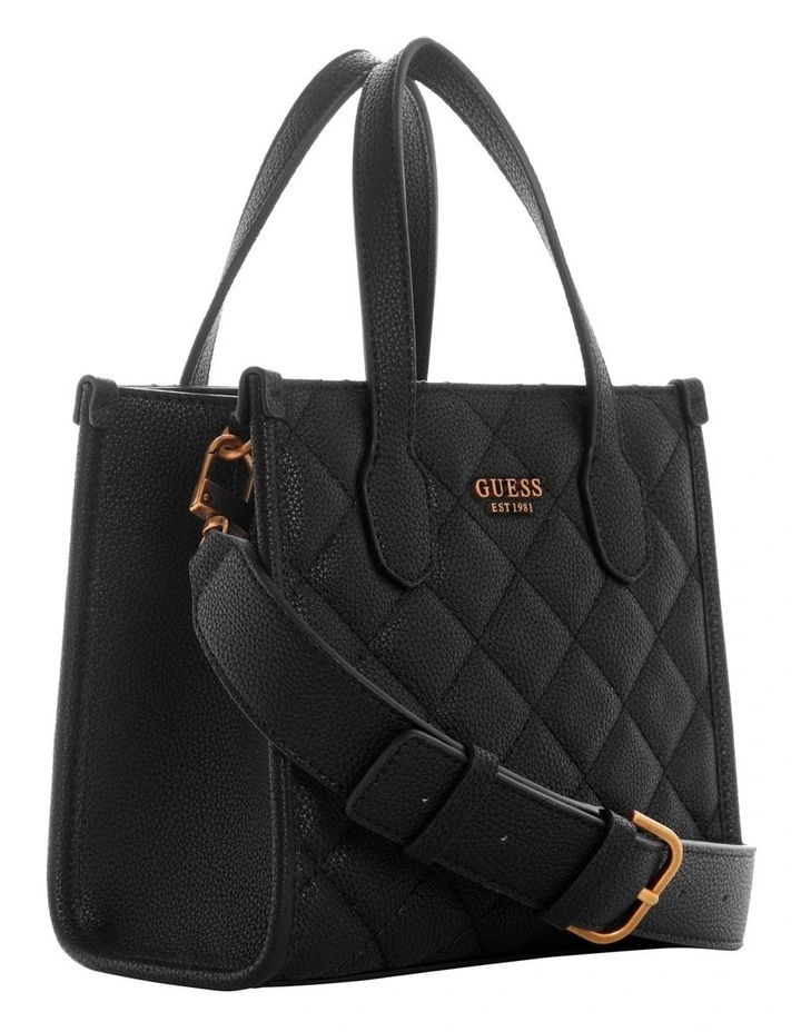 Guess Silvana Tote Bag In Black 5 Guess Silvana Tote Bag In Black - Image 4
