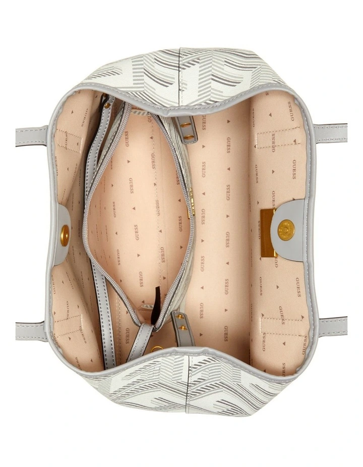 Guess Vikky Logo Tote Bag In Grey 5 Guess Vikky Logo Tote Bag In Grey - Image 3