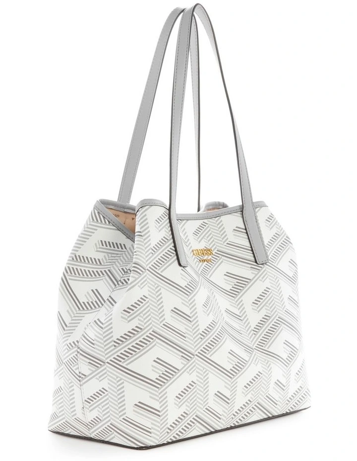 Guess Vikky Logo Tote Bag In Grey 6 Guess Vikky Logo Tote Bag In Grey - Image 4
