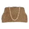 NINA Marilyn Bag In Gold Crystal Mesh -Mocha shop 981195940 1 720x928
