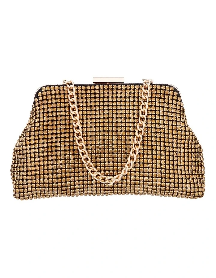 NINA Marilyn Bag In Gold Crystal Mesh 3 NINA Marilyn Bag In Gold Crystal Mesh