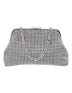 NINA Marilyn Bag In Silver Crystal Mesh