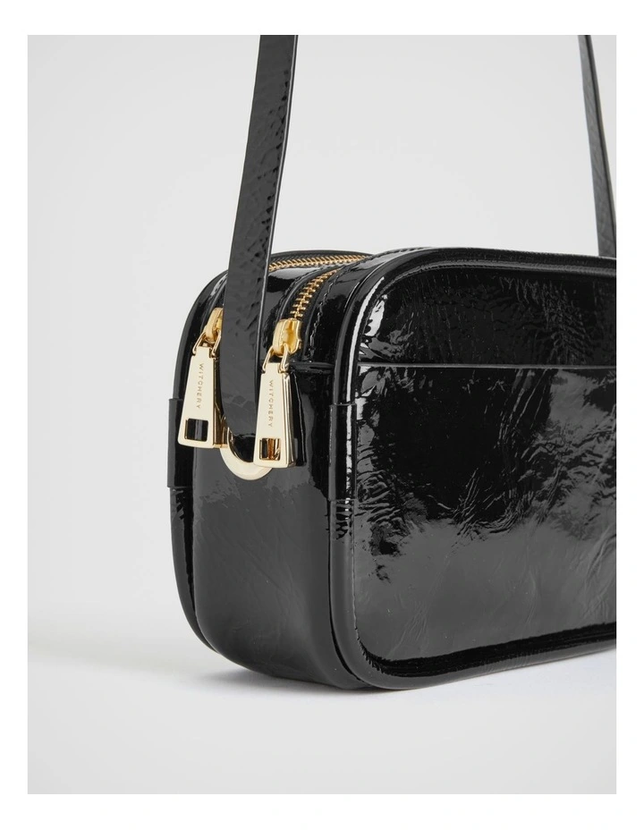 Witchery Leather Patent Camera Bag In Black Patent 5 Witchery Leather Patent Camera Bag In Black Patent - Image 3