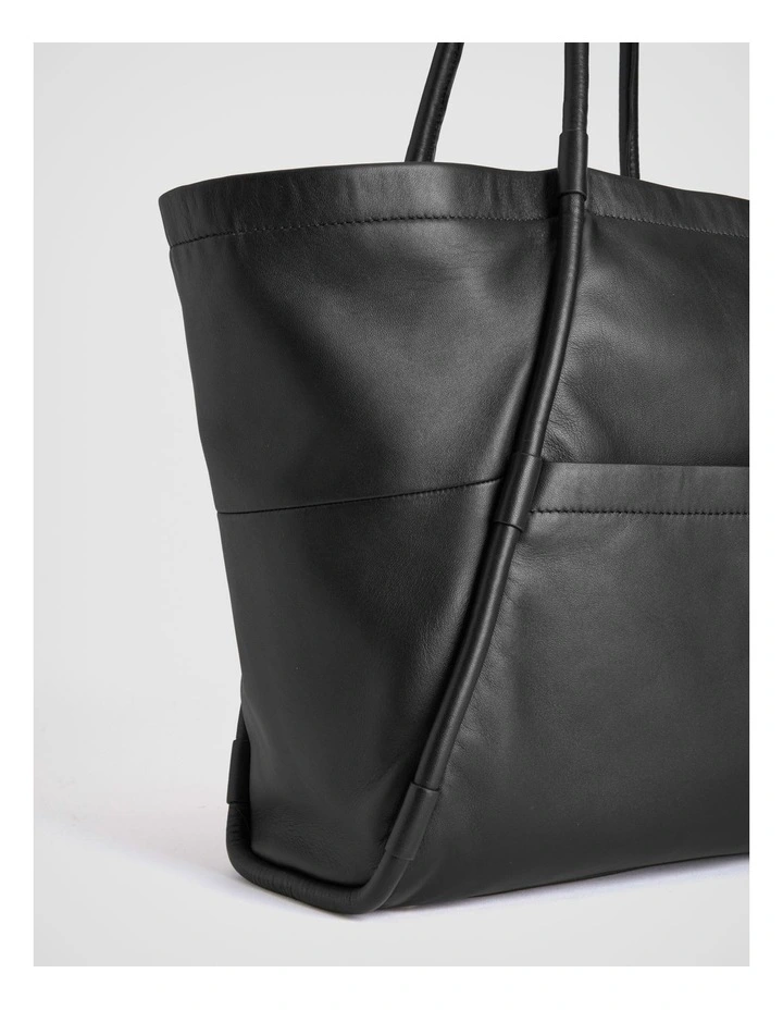Witchery Soft Leather Everyday Tote In Black 5 Witchery Soft Leather Everyday Tote In Black - Image 3