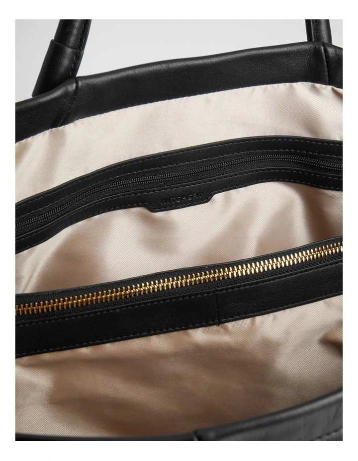 Witchery Soft Leather Everyday Tote In Black 6 Witchery Soft Leather Everyday Tote In Black - Image 4