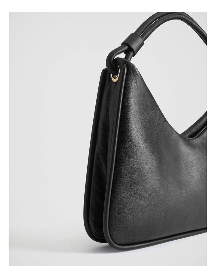 Witchery Soft Leather Shoulder Bag In Black 5 Witchery Soft Leather Shoulder Bag In Black - Image 3