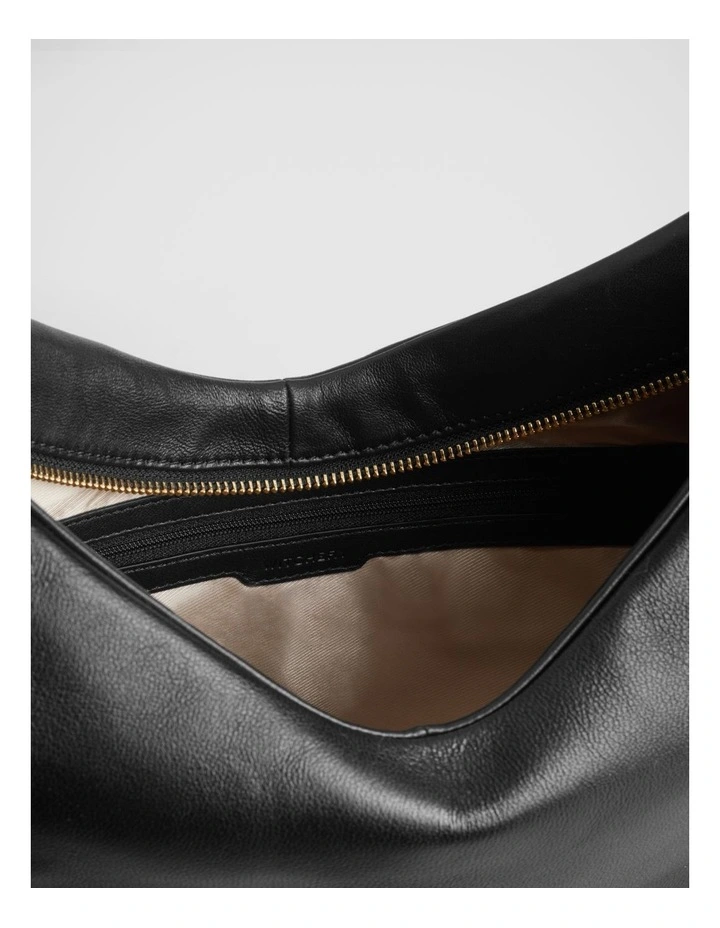 Witchery Soft Leather Shoulder Bag In Black 6 Witchery Soft Leather Shoulder Bag In Black - Image 4
