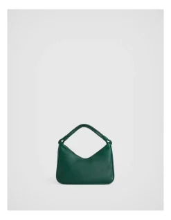 Witchery Soft Leather Shoulder Bag In Teal Green