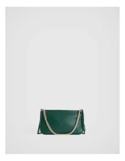 Witchery Soft Leather Sling In Teal Green
