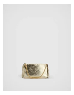 Witchery Metallic Leather Sling In Gold