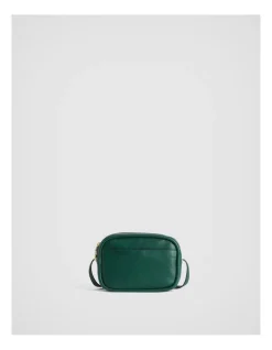 Witchery Soft Leather Camera Bag In Teal Green