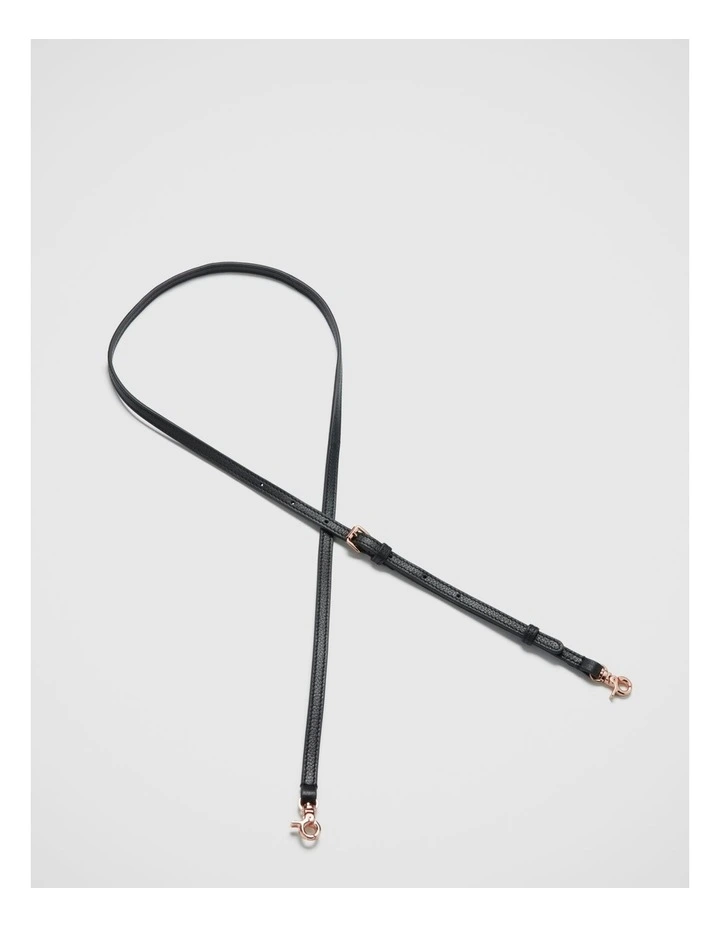 Mimco Link Bag Shoulder Strap In Black Rose Gold 3 Mimco Link Bag Shoulder Strap In Black Rose Gold