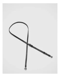 Mimco Link Bag Shoulder Strap In Black Gunmetal