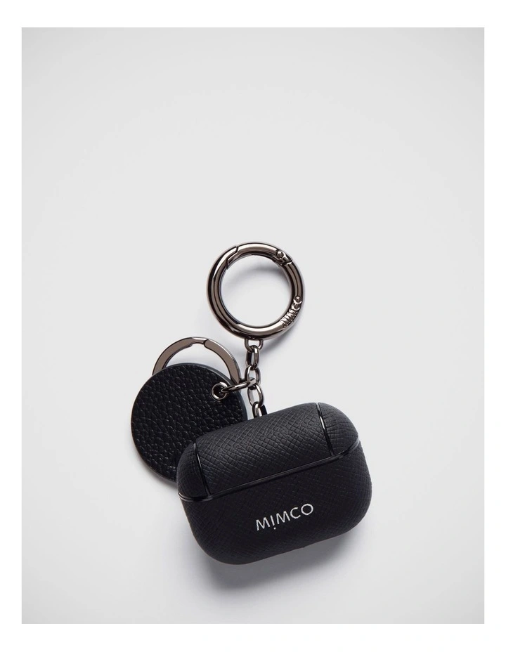 Mimco Mimpod Airpod Pro Keyring Case In Black Gunmetal 3 Mimco Mimpod Airpod Pro Keyring Case In Black Gunmetal