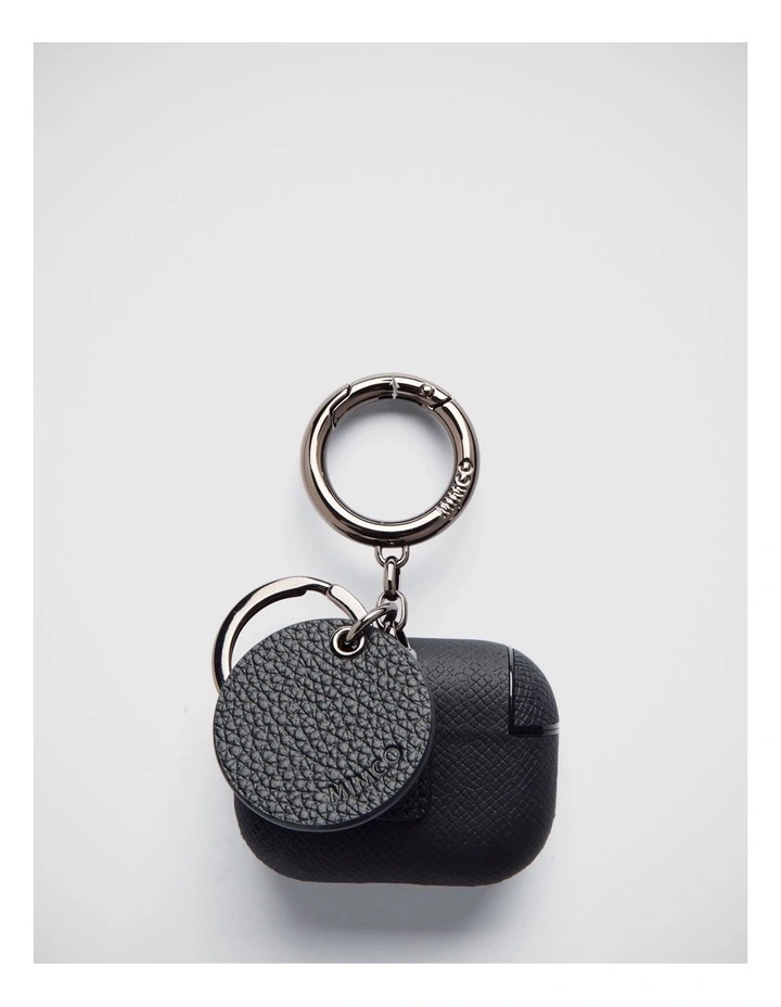 Mimco Mimpod Airpod Pro Keyring Case In Black Gunmetal 5 Mimco Mimpod Airpod Pro Keyring Case In Black Gunmetal - Image 3