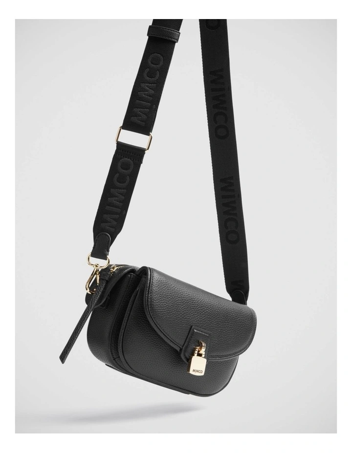 Mimco Webbing Bag Strap In Black Light Gold 5 Mimco Webbing Bag Strap In Black Light Gold - Image 3