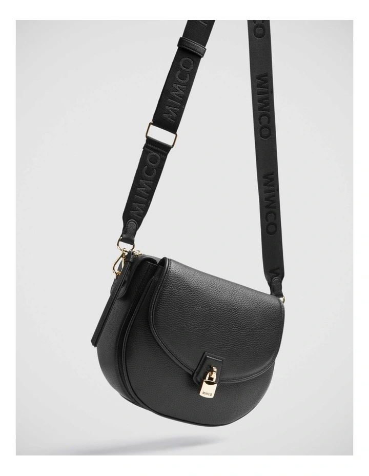 Mimco Webbing Bag Strap In Black Light Gold 6 Mimco Webbing Bag Strap In Black Light Gold - Image 4