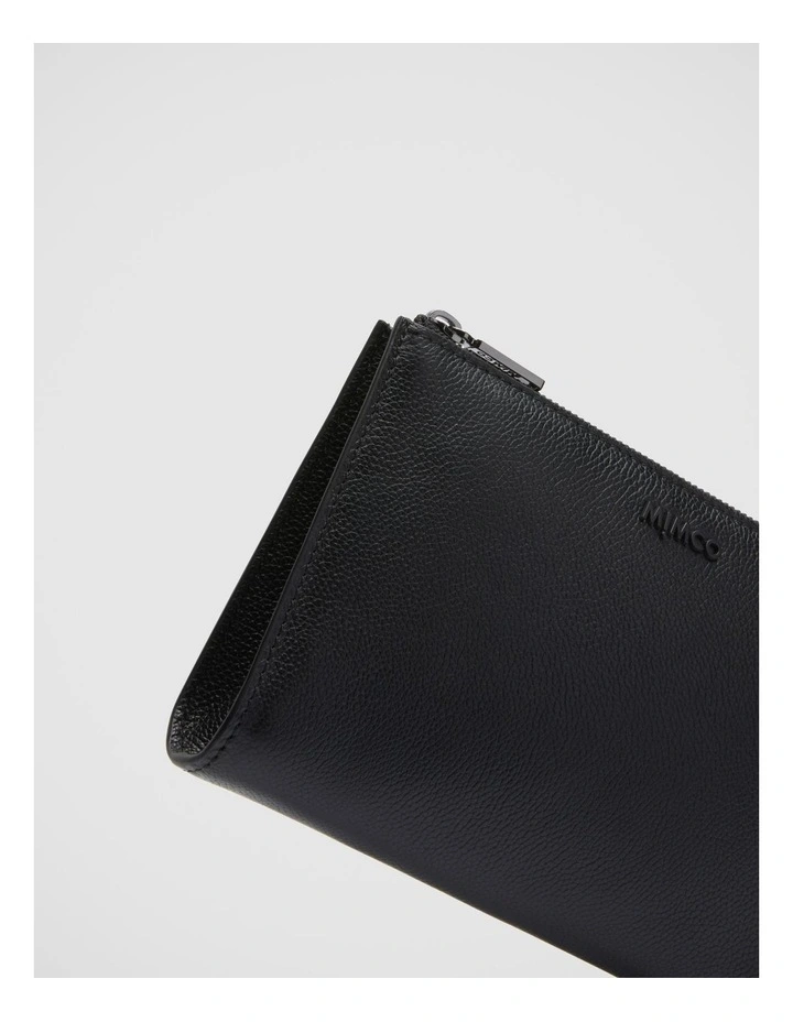 Mimco Classico Zip Medium Pouch In Black Gunmetal 5 Mimco Classico Zip Medium Pouch In Black Gunmetal - Image 3