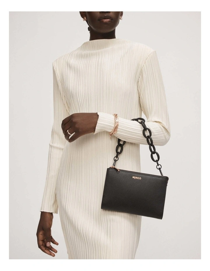 Mimco Classico Zip Medium Pouch In Black Rose Gold 4 Mimco Classico Zip Medium Pouch In Black Rose Gold - Image 2